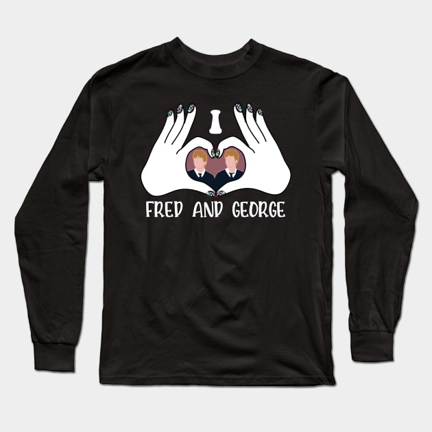 I love Fred and George Gift, Fred And George Weasly Long Sleeve T-Shirt by Vixel Art